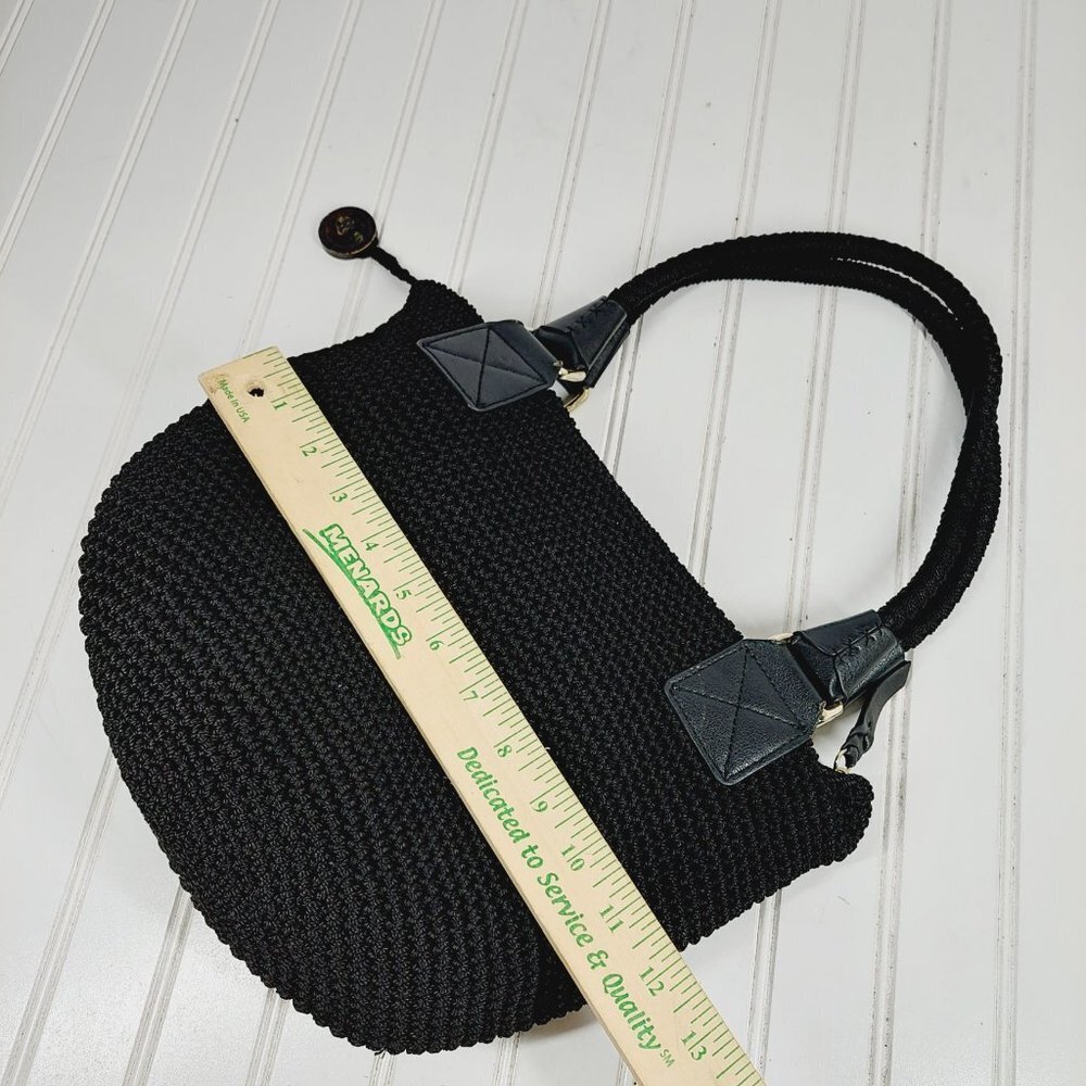 THE SAK Elliott Lucca Black Crochet Shoulder Handbag 0200 - Picture 10 of 15
